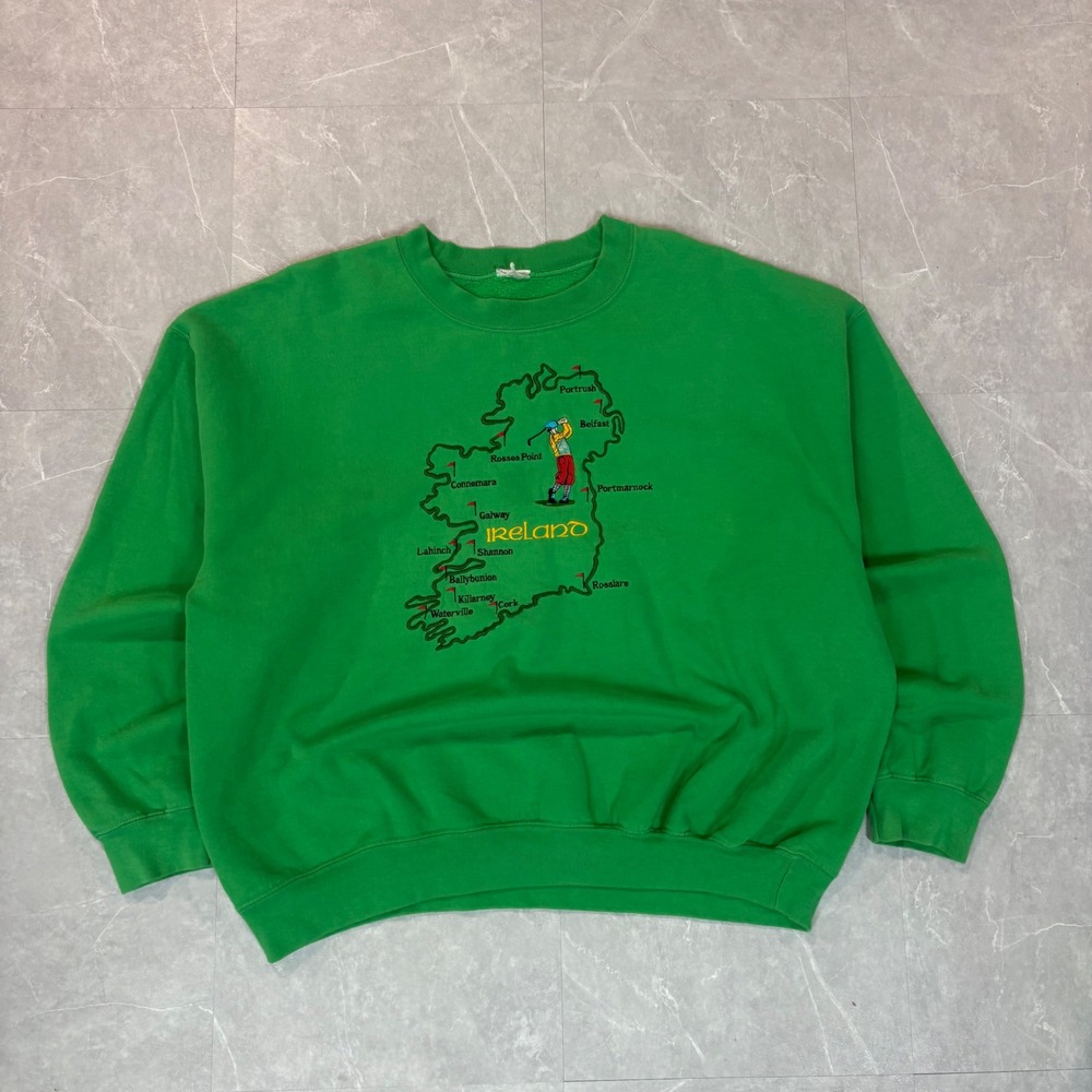 1990's‎ Green Golf crewneck